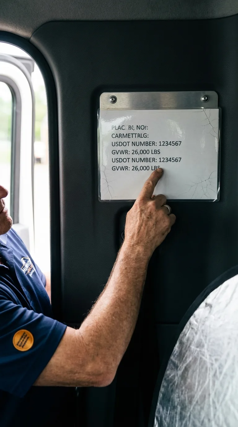 USDOT licensing placard verification in Westmoreland